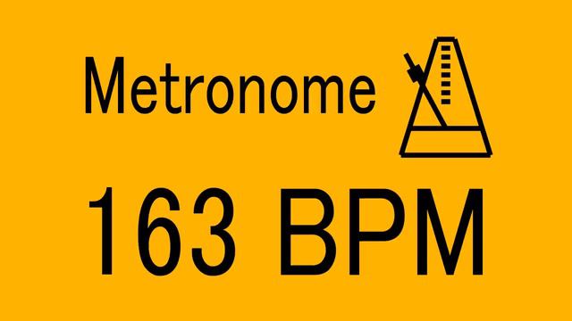 163 BPM METRONOME FOR TRAINING MUSICAL INSTRUMENT / 楽器練習用 メトロノーム / practice смотреть онлайн