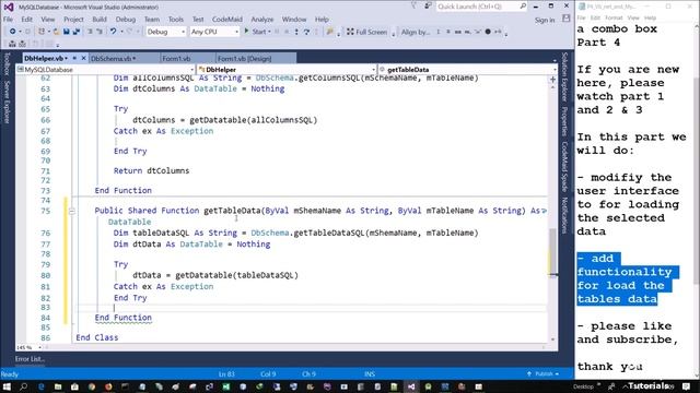VB.NET MySQL Query all databases, Tables, and columns Part 4 смотреть онлайн