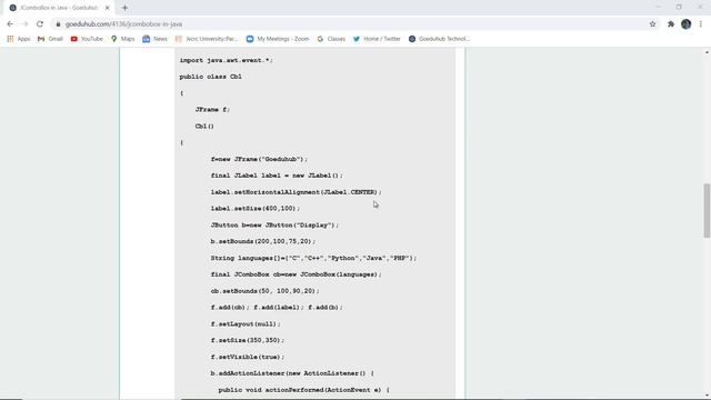JComboBox in Java | What is Jcombobox in Java?|Which is the constructor of JComboBox? смотреть онлайн