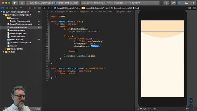 SwiftUI Shapes Live: 2 - Creating a Curve-Sided Rectangle to Enhance UI смотреть онлайн