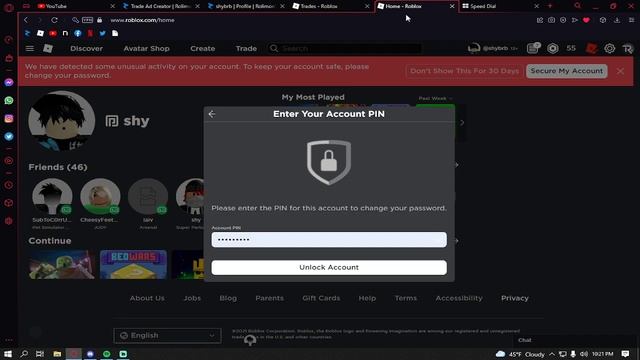 We have detected some unusual activity on your account. (ROBLOX) смотреть онлайн