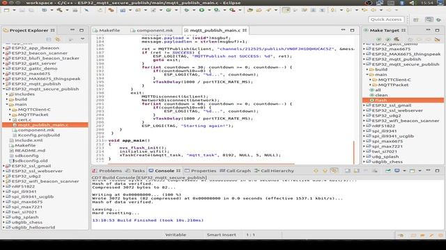 ESP32 #17: MQTT Secure HTTPS TLS/SSL WebSocket ThingSpeak Publish Example смотреть онлайн
