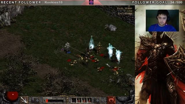 Diablo 2 Lord of Destruction, Hardcore Aura Pally (death) Starting Bone spear Necro Act 1 смотреть онлайн