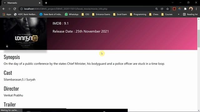 Movie Booking Website using HTML CSS PHP with ER diagram | DBMS Project | Arunachalam M смотреть онлайн