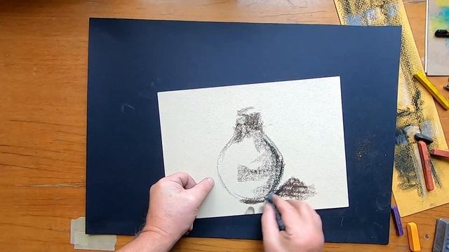 Как наложить тени сухой и масляной пастелью. смотреть онлайн