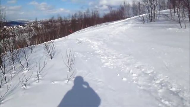 Горнолыжные склоны "Огни Мурманска", апрель 2015. г.Мурманск смотреть онлайн