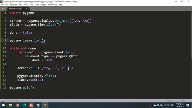 Curso de pygame 2020: Imagen de Fondo (Video 9) смотреть онлайн