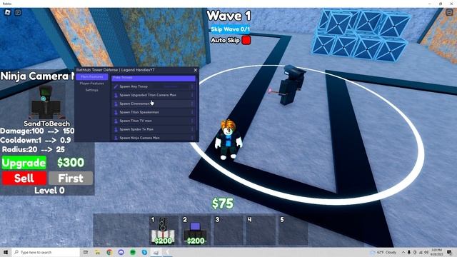 Bathtub Tower Defense Script GUI / Hack (INF TROOPS, DUPE, AUTOFARM, AND MORE) *PASTEBIN* смотреть онлайн