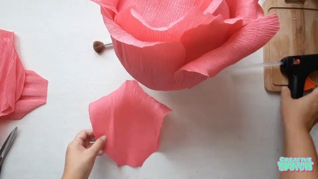 DIY Big Flower?Gigant Paper flower hand made?Сделать большой цветок из бумаги своими руками?8 марта смотреть онлайн