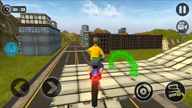 MotorBike Stunt Rider 3D,MotorBike Roof Top Stunts,Android Gameplay #1 смотреть онлайн