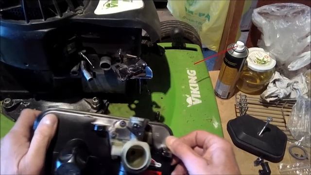 Газонокосилка Viking MB 443X ремонт отвалился бензобак смотреть онлайн