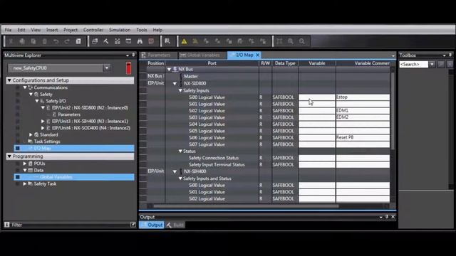Entering Variable Names In a NX Safety Program Using Sysmac Studio смотреть онлайн