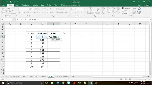 64* How to use SQRT formula in Excel {Hindi} смотреть онлайн