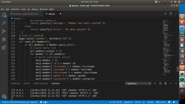Create Flask RESTful API Part 4: Create Member API [Tagalog] смотреть онлайн