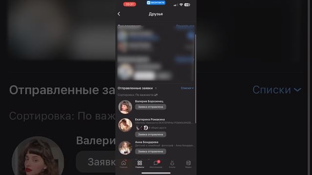 Как отменить заявку в друзья ВК на Айфоне смотреть онлайн