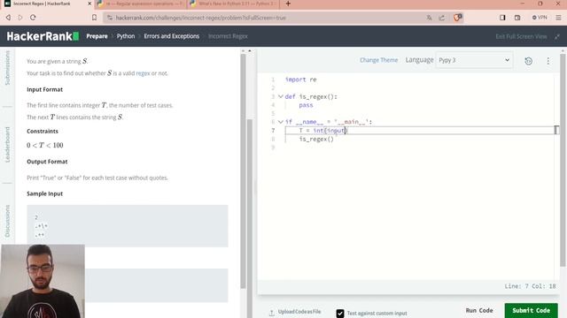 ? Hackerrank Python Incorrect Regex Problem Çözümü - Pythonist смотреть онлайн