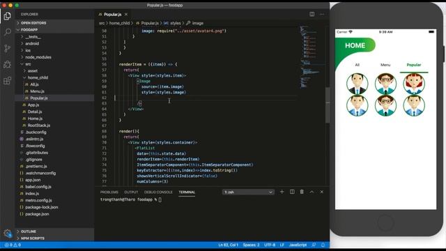UI/UX Design Food App (Part 3) | React Native Tutorial for beginner смотреть онлайн