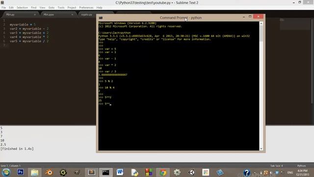 Python Tutorial: Basic Math Operators смотреть онлайн