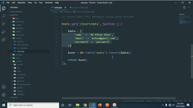 Part 2 Laravel 8 data insert using query builder in bangla intermediate 2 смотреть онлайн