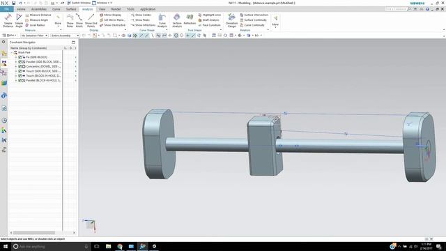 NX11 Distance Constraint with Limits смотреть онлайн