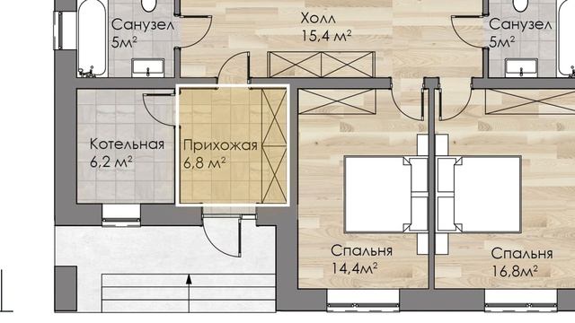 Одноэтажный дом 150м2 в стиле Райт I Самый популярный проект компании СМК смотреть онлайн