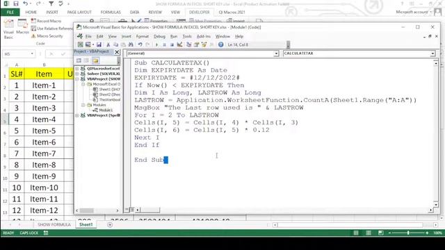 how to assign expiry date in excel macros VBA| expiry date assign to macro in excel | EXCEL смотреть онлайн