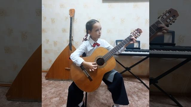 Шилкина Александра, Народные инструменты (Гитара) 9 лет В.Козлов "Полька топ-топ" смотреть онлайн