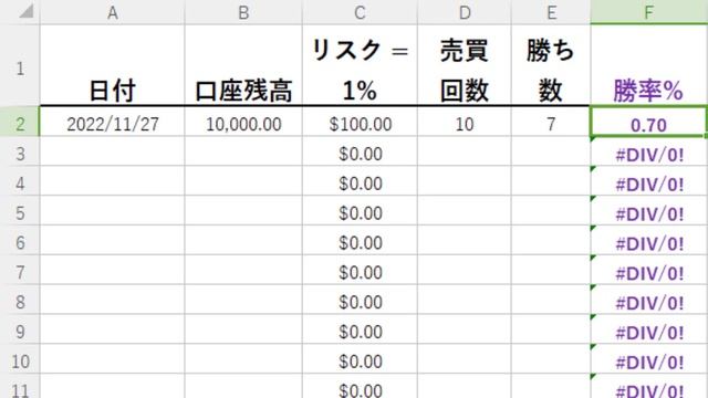 FXの勝率を簡単自動計算して口座の損益と確率パーセントを検証しよう