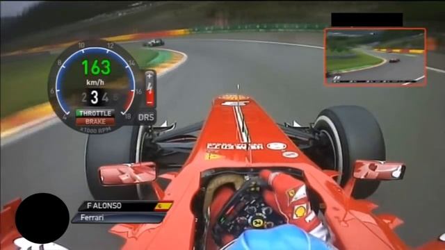 On board Fernando Alonso GP Belgium SPA F1 2013 смотреть онлайн