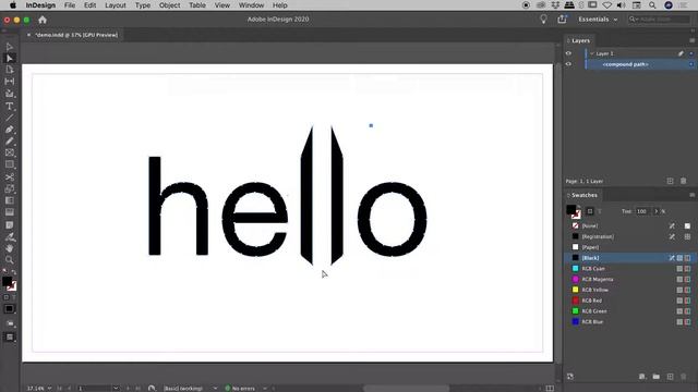 How to Convert Text to a Shape in InDesign and Change смотреть онлайн