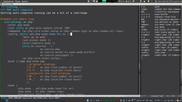 Emacs is Great - Ep 17.3, php autocomplete смотреть онлайн