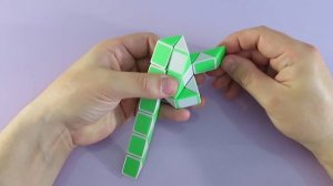 ЛЯГУШКА ? из змейки Рубика - схема сборки. Фигура № 74