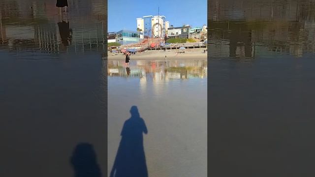 пляж Тихуаны осенью, очень тепло ветер был в этот день, волны были нельзя было купаться #tijuana смотреть онлайн
