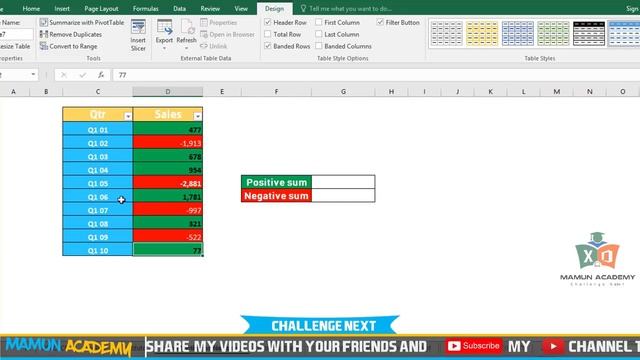 5 Ways to Sum Only Positive or Negative Numbers Separately in Excel Bangla #2018 смотреть онлайн