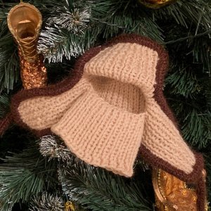 Ушанка для собак спицами