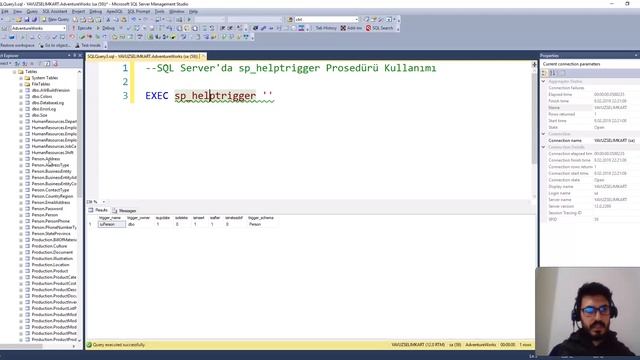 SQL Server'da sp helptrigger Prosedürü Kullanımı смотреть онлайн
