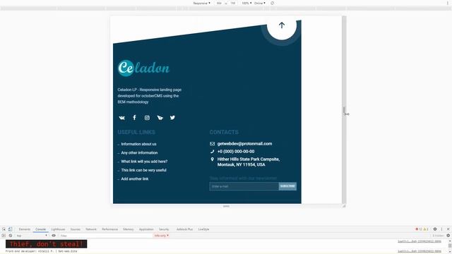 Celadon LP - Responsive landing page developed for octoberCMS смотреть онлайн