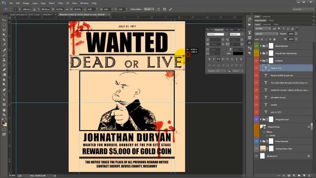 Wanted Poster Photoshop Action - Video Tutorial | Mesothelioma Attorney Directory Of Photoshop смотреть онлайн