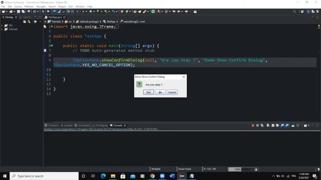Java GUI Crash Course Tutorial #2 showConfirmDialog Box смотреть онлайн