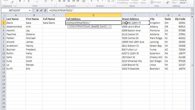 In Excel: Combine the contents of multiple cells into one cell смотреть онлайн