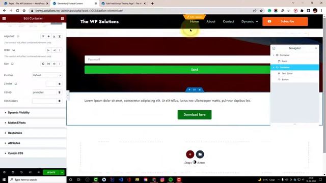 How to Create Password Protected Content using Elementor & Dynamic.ooo смотреть онлайн