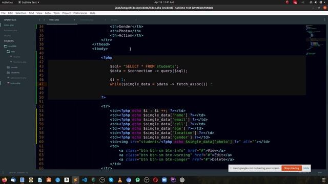 Crud Apps with Data Search part 11 ( ORDER BY ASC DESC ) смотреть онлайн
