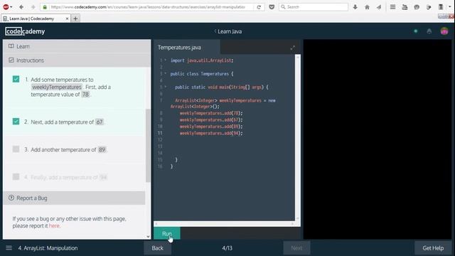Java codecademy lesson #9: Using Data Structures (part 1/2) смотреть онлайн