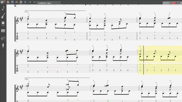 Escaflowne op guitar TAB смотреть онлайн