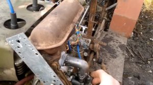 двигатель УД-2 на самодельном минитракторе