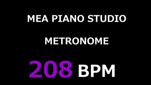 MEA Piano Studio Web Metronome 208 Bpm