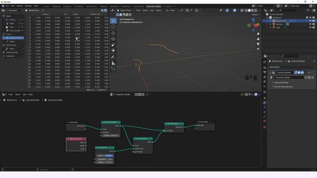 Spline Parameter -- Geometry Nodes -- Learning Blender смотреть онлайн