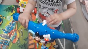 Самокат Kiddieland трёхколёсный Микки Маус распаковка видеообзор