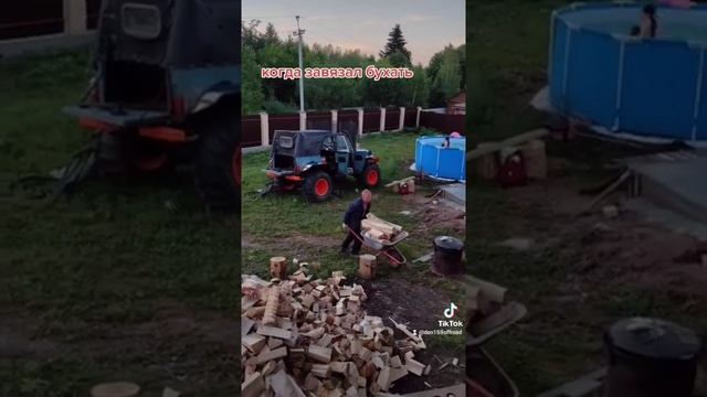 ОТДЫХ НА ДАЧЕ РАБОТАЕМ СДЕЛАЛИ ДРОВЕННИК смотреть онлайн