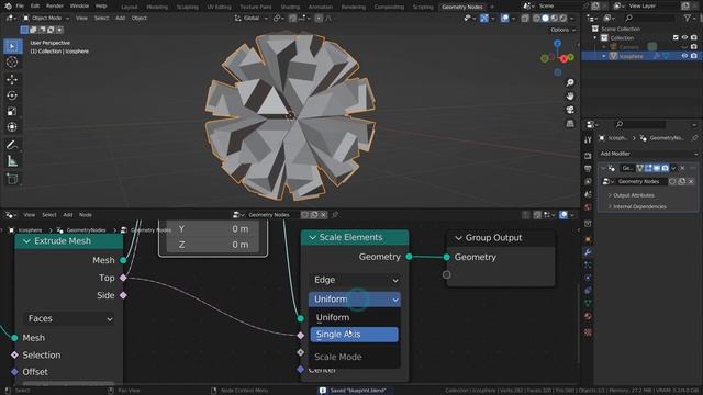 Geometry Nodes - Extrude mesh смотреть онлайн